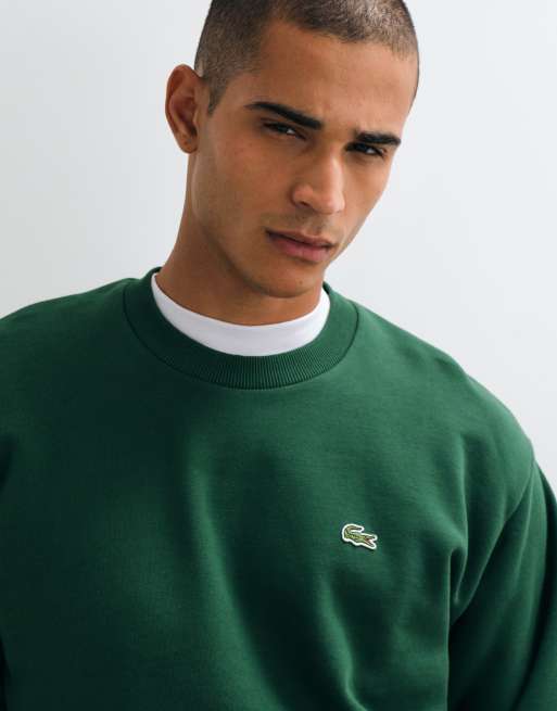 Lacoste logo sweatshirt in green, 4 of 5