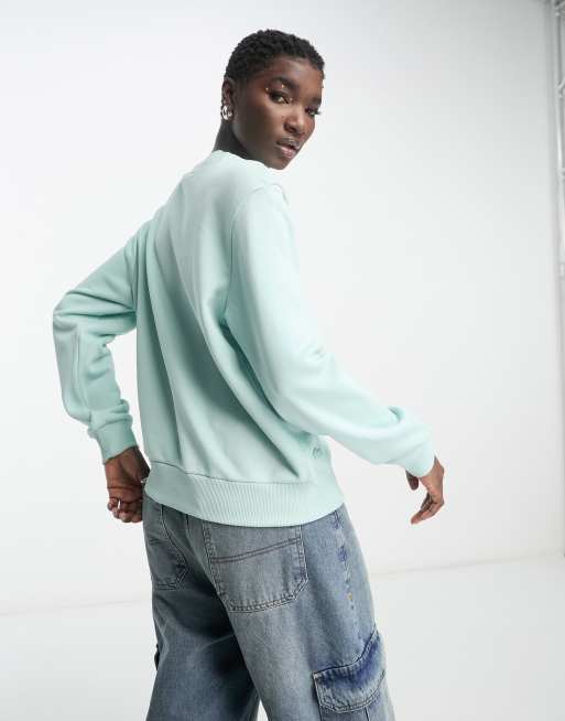 Mint green crew store neck sweatshirt