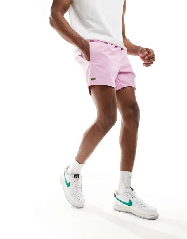 Lacoste - logo swim shorts in pink