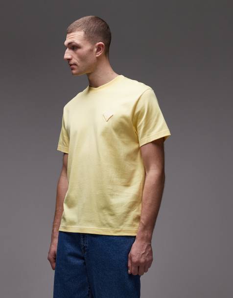 Lacoste logo t-shirt in buttermilk yellow - view 1