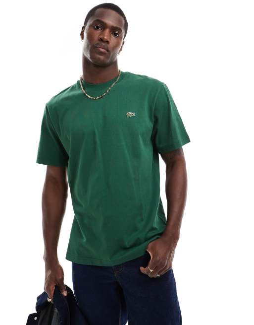 Lacoste logo t shirt in green ASOS