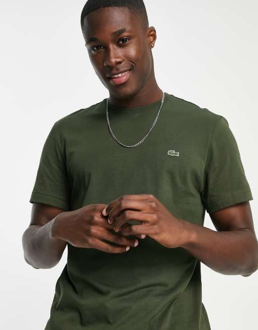 Khaki lacoste hot sale t shirt