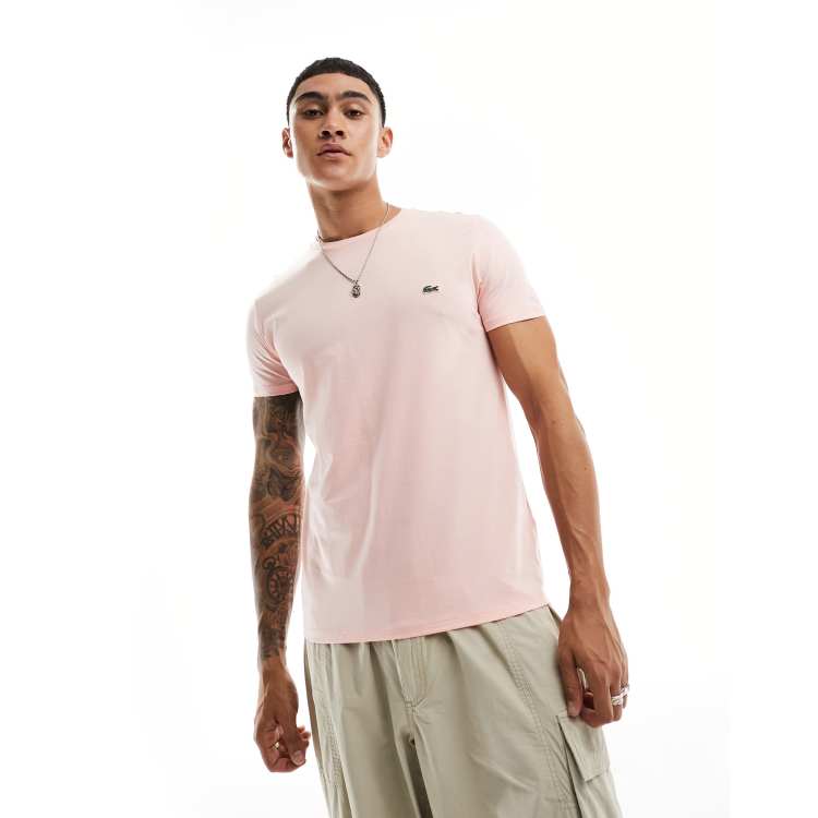 Lacoste logo T-shirt in light pink | ASOS