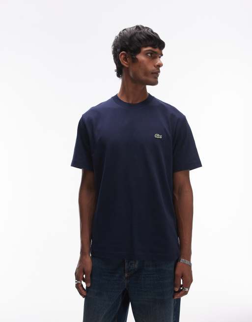 Lacoste logo t shirt in navy