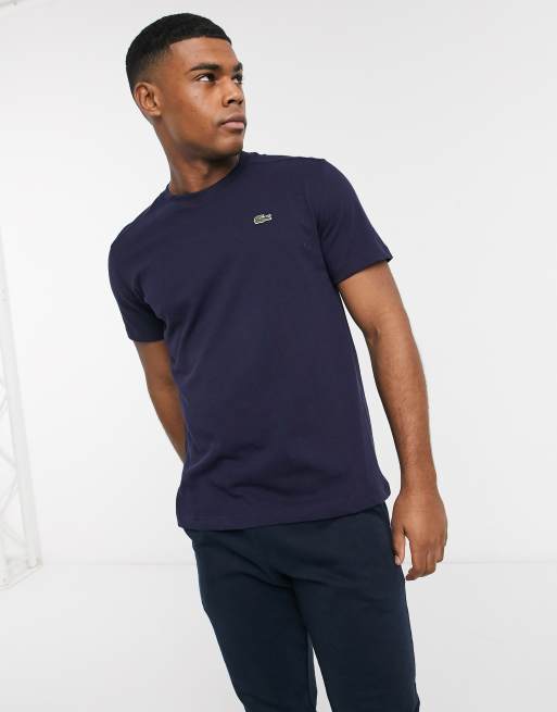 Tee shirt lacoste bleu marine hot sale