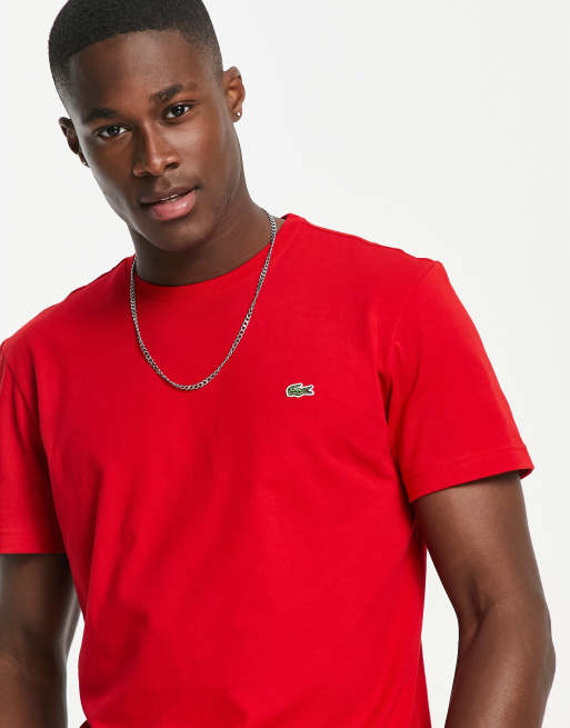 Lacoste logo t shirt in red