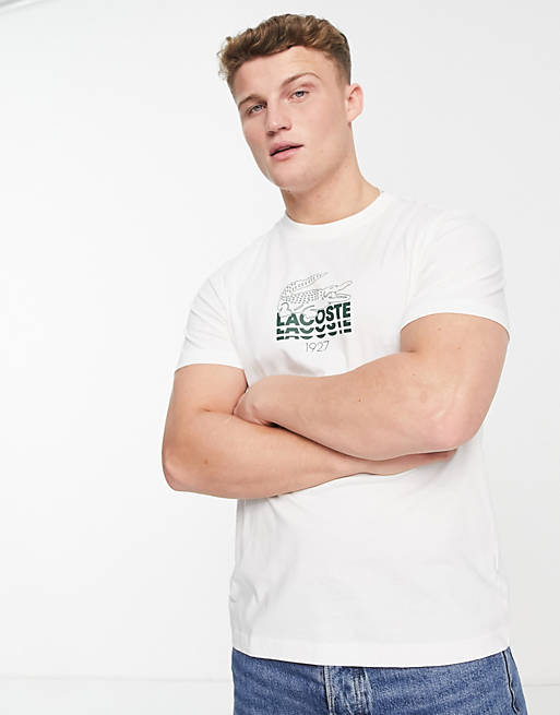 Lacoste Men's Graphic Bonded Crocodile logo Slim Fit Polo T-shirt% 100 Coton 