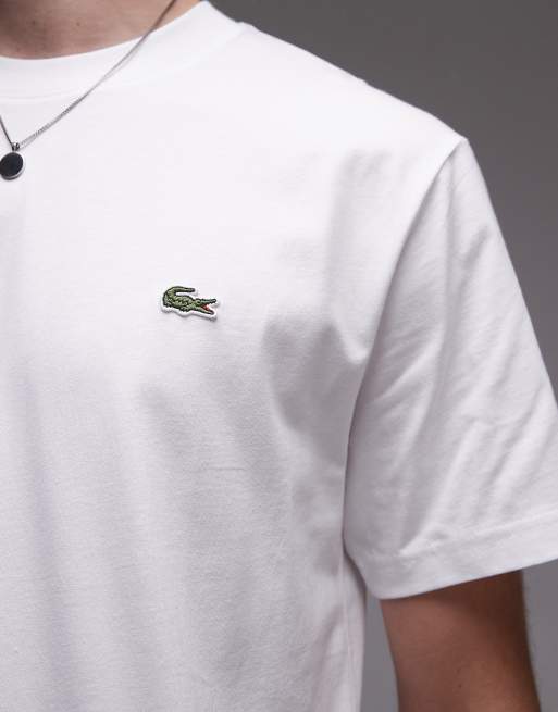 LACOSTE 刺繍ロゴ ホワイトTシャツ US M Men's Cotton T-Shirt - T-shirts - New In 2025 | Lacoste