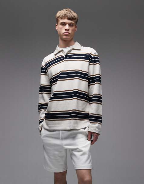 Lacoste logo taping jersey shorts in white - view 1