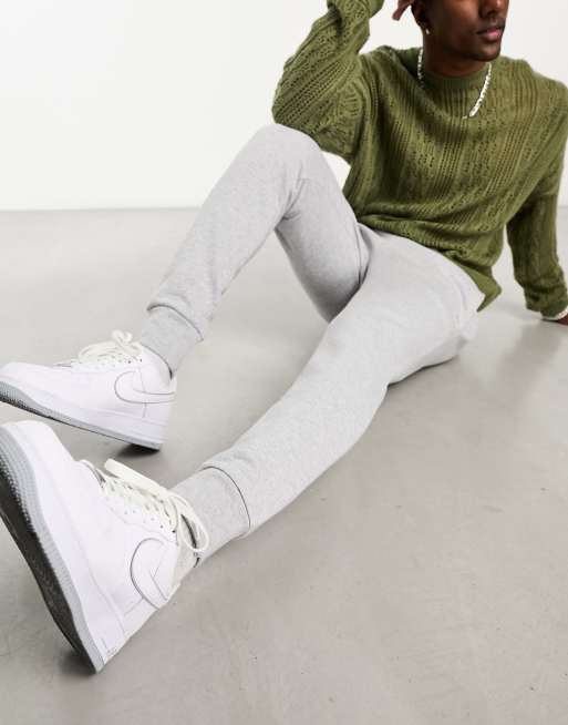Lacoste logo trackies in grey marl ASOS