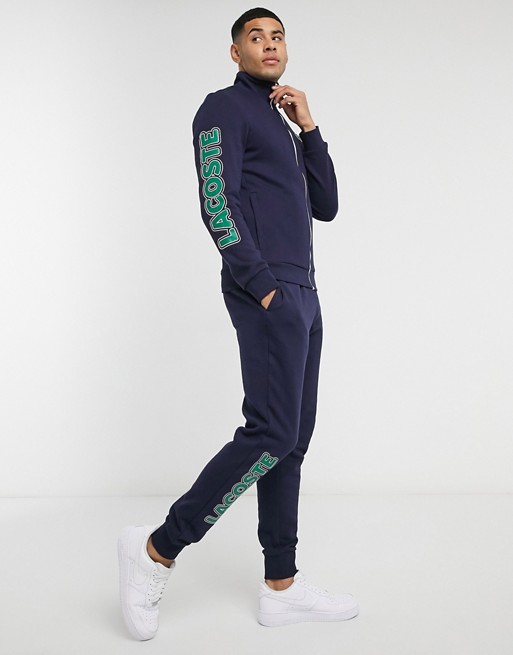 Lacoste logo tracksuit set in green