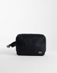 Lacoste logo washbag in black