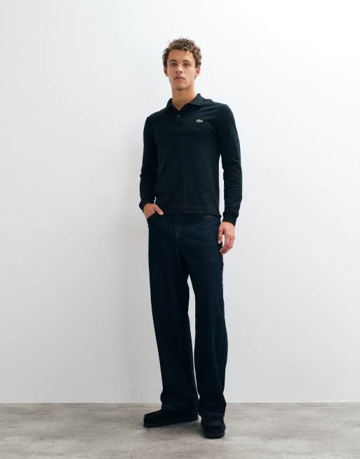 Lacoste long sleeve logo polo shirt in green, 2 of 5