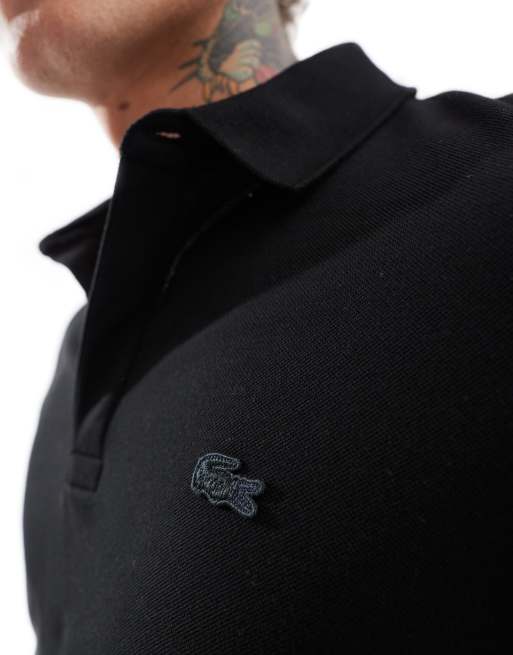 Lacoste long sleeve polo shirt in black ASOS