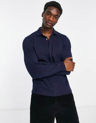 Shop Lacoste Long-Sleeve Polo Shirt