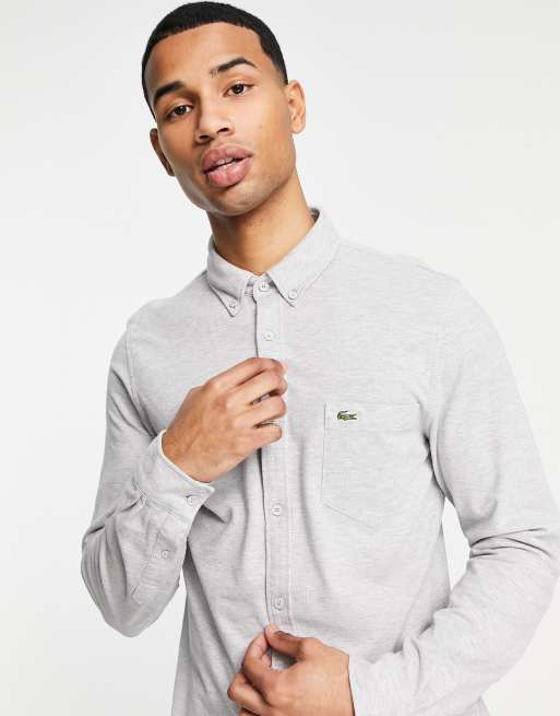 Lacoste long best sale sleeve dress shirt