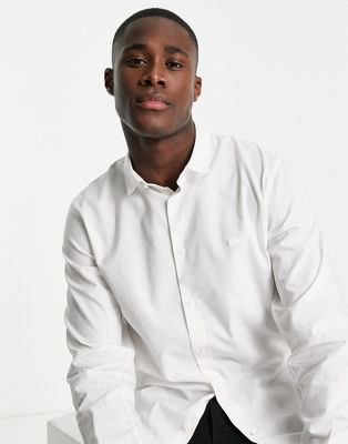 Lacoste long sleeve shirt in white