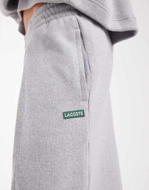 Lacoste loose fit ribbed interlock pants in grey (part of a set), 5 of 5