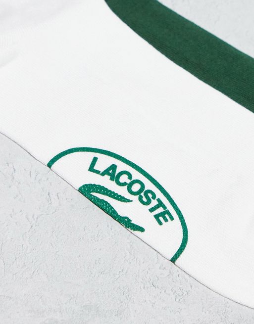 Lacoste - Lot de 2 paires de chaussettes à grand logo - Blanc cassé/vert