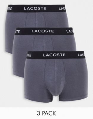Sous-vêtements Lacoste - Lot de 3 boxers - Gris