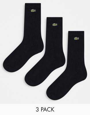 Chaussettes Sixth June Lot De 3 Paires - Logo Noir, 80% Coton, 13% Nylon, 7% élasthanne, Confortables Et Résistantes