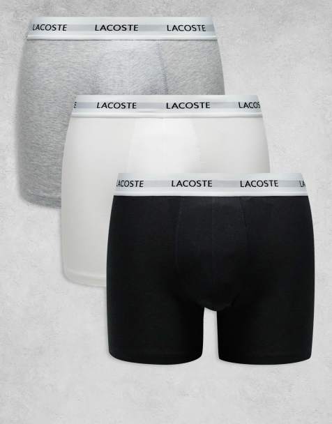 Lacoste - Lot de 3 boxers à taille blanche - Multicolore - view 1