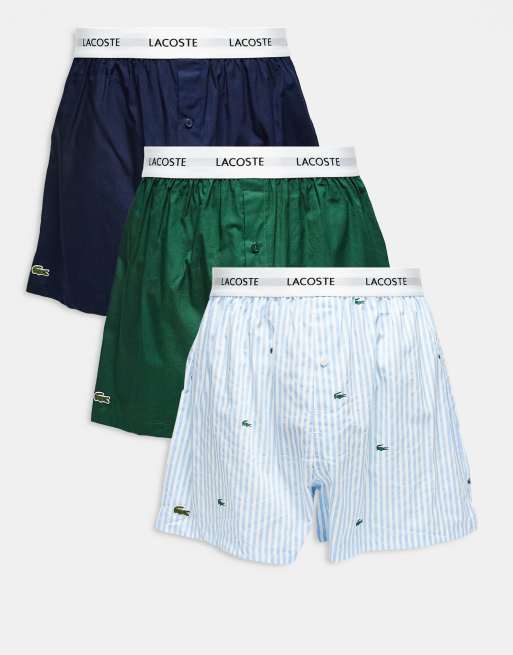 Lacoste - Lot de 3 caleçons en coton - Multicolore