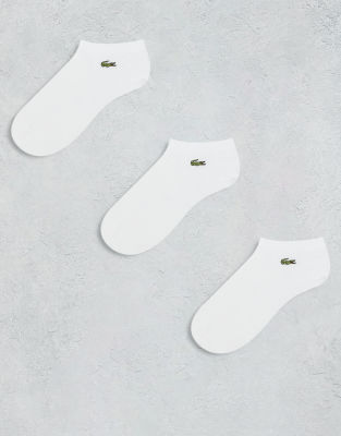 Lacoste - Lot de 3 paires de chaussettes de sport - Blanc
