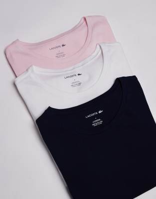 Lacoste - Lot de 3 t-shirts - Multicolore