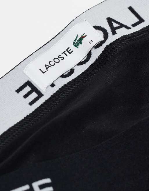Lacoste lot de 5 boxers stretch en coton noir, 2 de 3