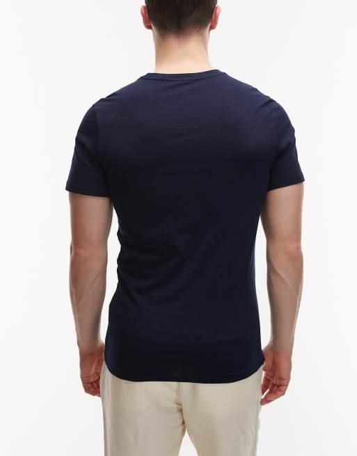 Lacoste - Loungekleding - Set van 3 T-shirts in marineblauw, grijs en roze, 5 van 5