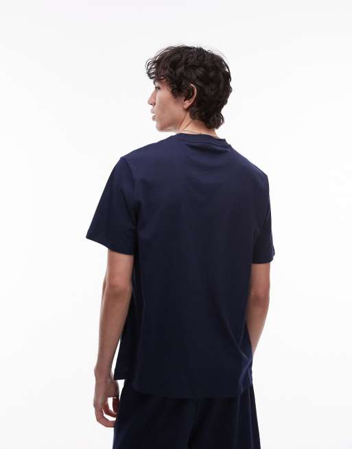 Lacoste - Loungekleding - T-shirt in marineblauw, 2 van 4