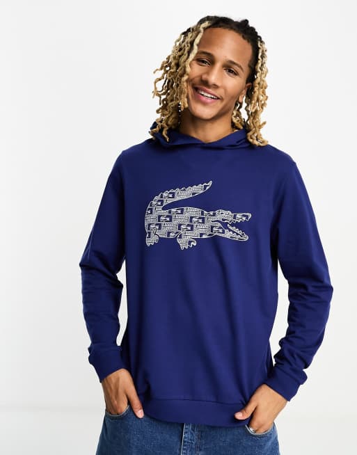 Sweat bleu lacoste store