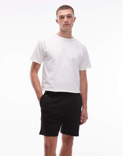 Lacoste – Loungewear-Shorts in Schwarz mit Waffelstruktur - view 1
