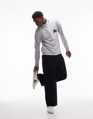 Толстовка Lacoste loungewear серого цвета