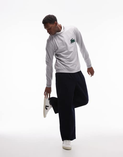 Lacoste loungewear sweatshirt in gray