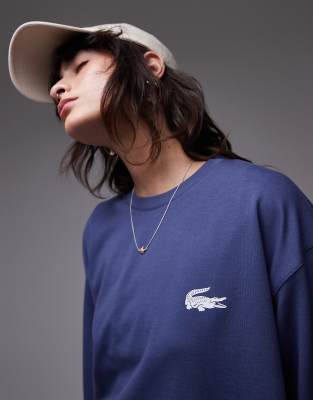 Lacoste - Loungewear-Sweatshirt in Marineblau