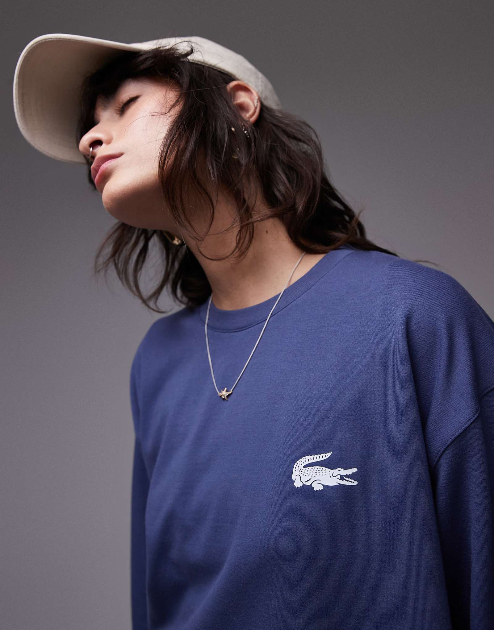 Толстовка Lacoste loungewear темно-синего цвета