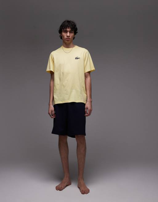 Lacoste loungewear t-shirt in light yellow, 2 of 4