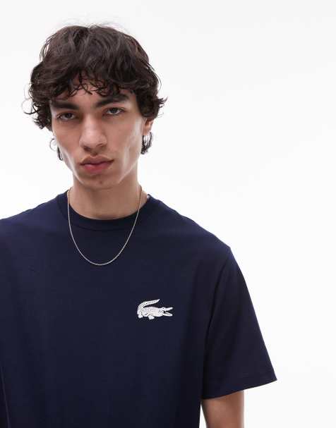 Lacoste – Loungewear-T-Shirt in Marineblau - view 1