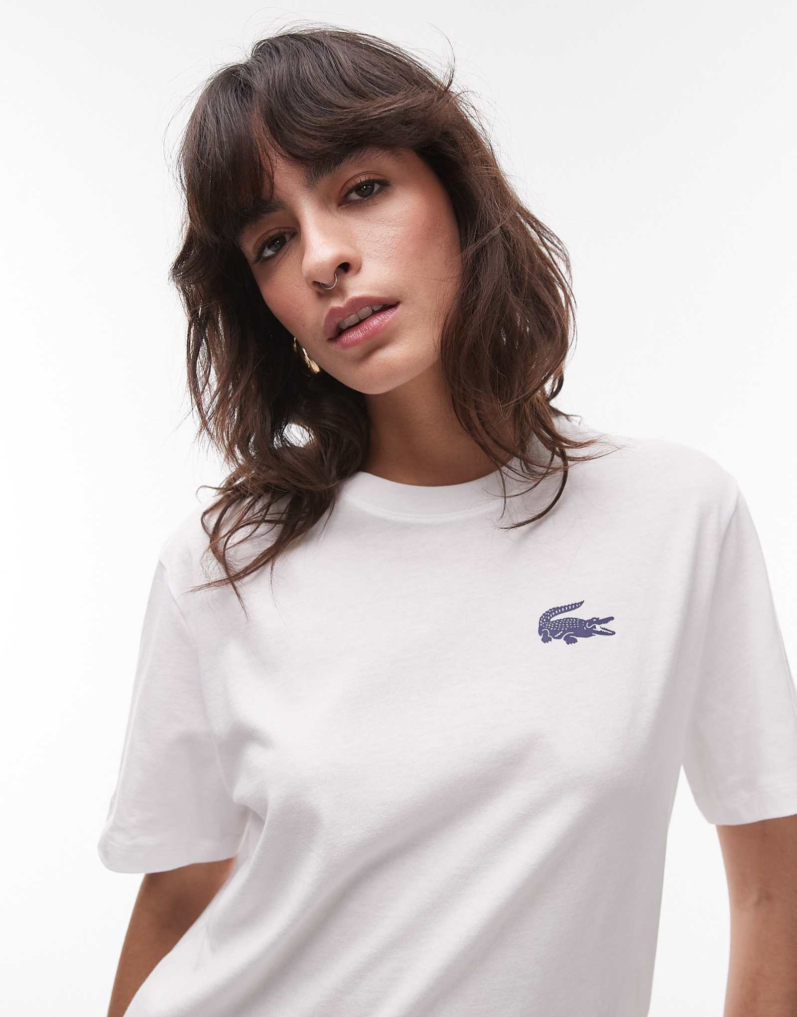 Футболка Lacoste loungewear белого цвета