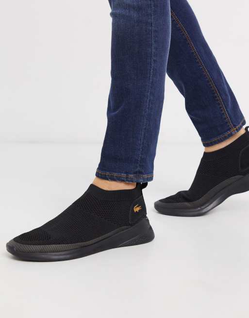 Lacoste lt fit sock trainers in black ASOS