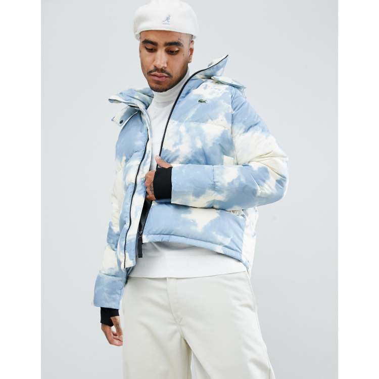 Lacoste L VE clouded puffer jacket in blue