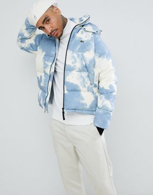 lacoste blue puffer jacket
