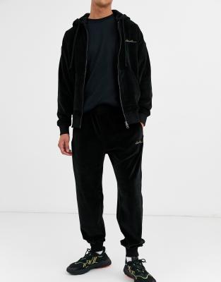 Lacoste L VE Jogger en velours Anthracite ASOS