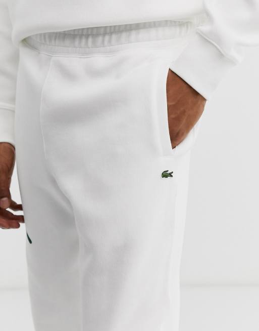 Lacoste white shop joggers