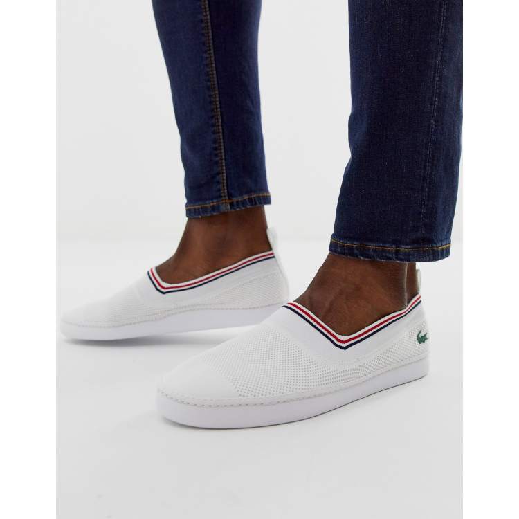 Scarpe lacoste bianche clearance tela