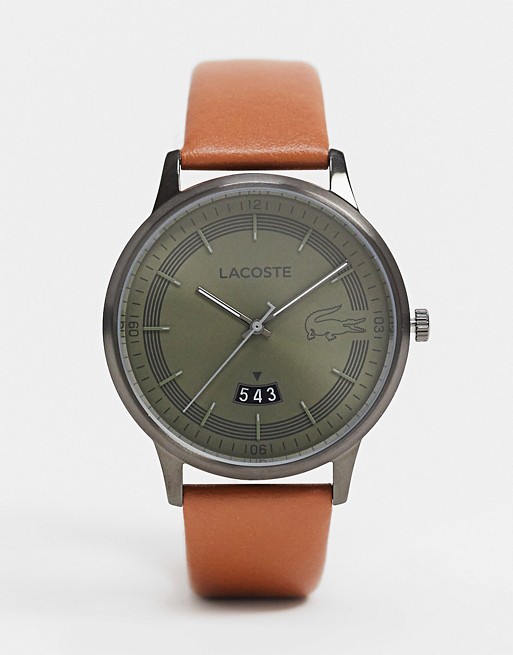 Lacoste madrid brown strap watch