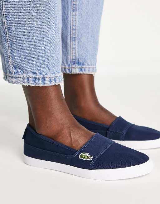 Lacoste canvas 2025 slip on