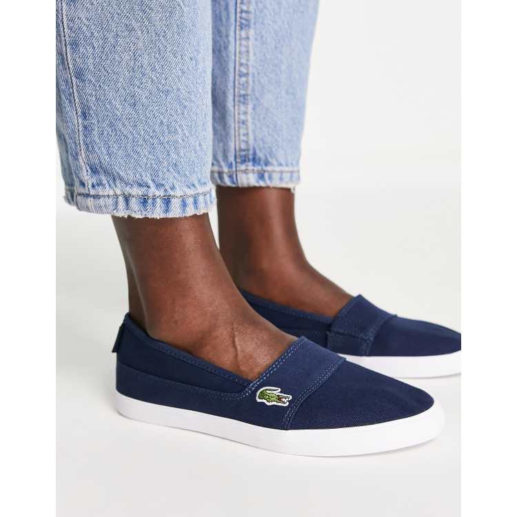 Lacoste women's marice hot sale canvas slip on